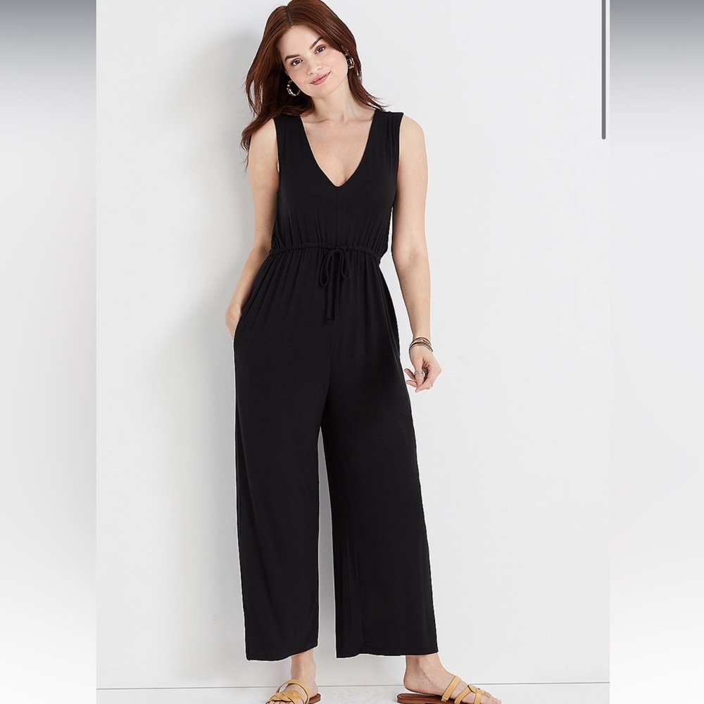 24/7 cropped wide leg jumpsuit